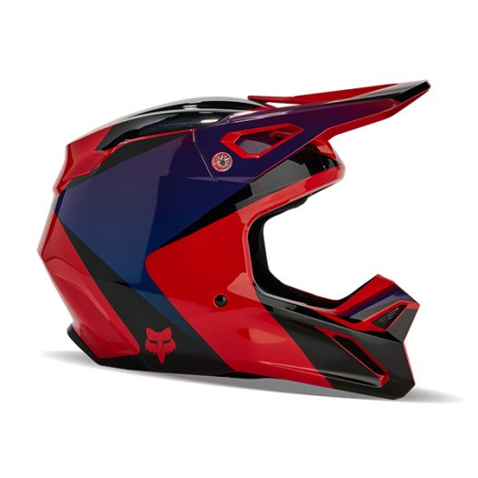Casco Fox Racing V1 Streak - Rojo fluorescente