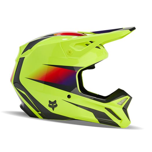 Casco Fox Racing V1 Flora - Amarillo